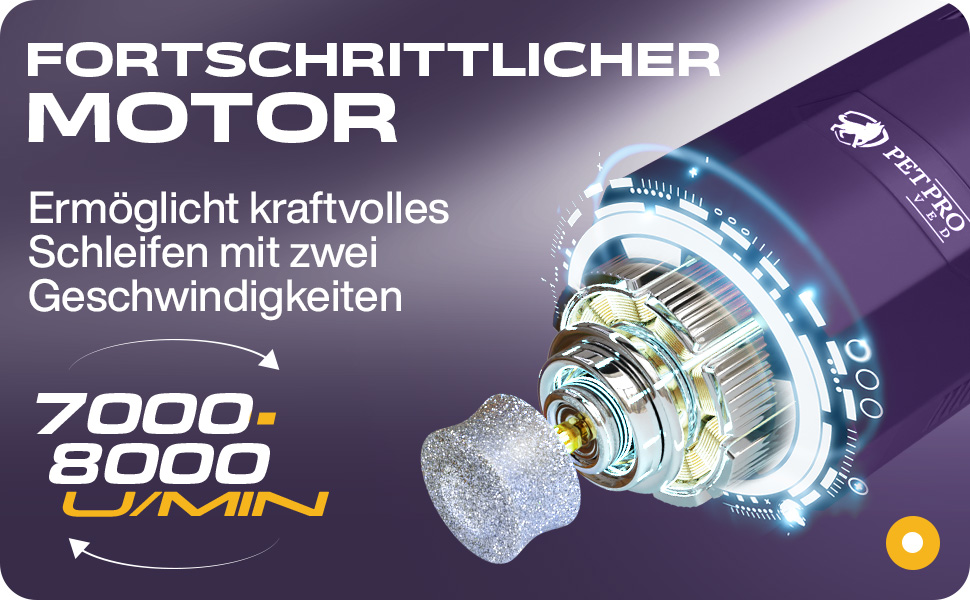 Електричний точилка для собачих кігтів з LED-підсвічуванням. Точилка для кігтів собак, фіолетового кольору.