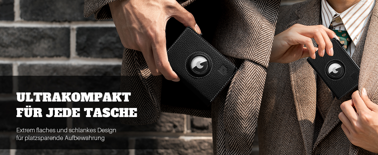 Портмоне DODENSHA® MagSnap для чоловіків з RFID захистом та відділенням для AirTag® I Кредитниця для 10+ карток I Портмоне з монетницею I (Чорний)