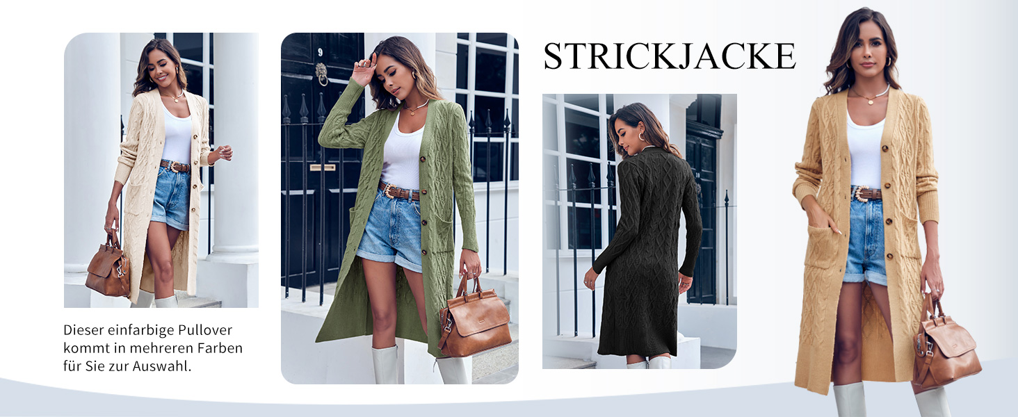 Жіноча в'язана жилетка Imily Bela з відкритим передом, довгим рукавом, візерунком коси та кишенями. Ідеальна на осінь-зиму. XL, бежевий колір