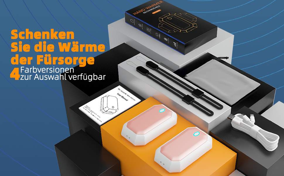 Електричні грілки для рук, багаторазові, 2 шт. в наборі, 3 режими нагріву, USB-зарядка, для чоловіків, на вулиці, кемпінг, полювання, рожеві