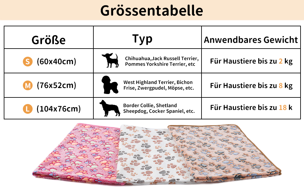 М'яка ковдра для собак та котів Demigeat, 3 шт. - тепла, миється, для літа та весни, велика лапка