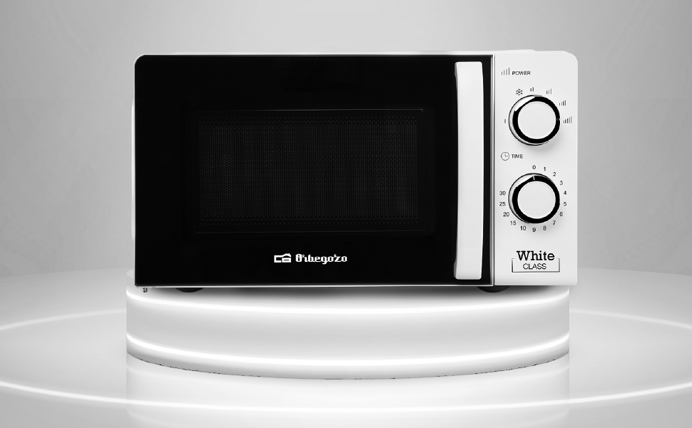 Мікрохвильова піч Orbegozo MI 2115, 21 літр, 700 Вт, біла, без грилю