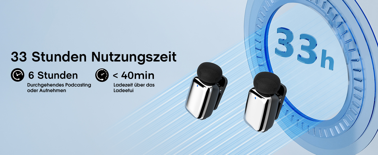Мікрофон ZealSound Mini Wireless з USB-C/Lightning, для Android/iPhone, з шумозаглушенням, 33h акумулятор, 100м, для Vlogging, TikTok, Podcast, YouTube (M6 Чорний/Срібний)