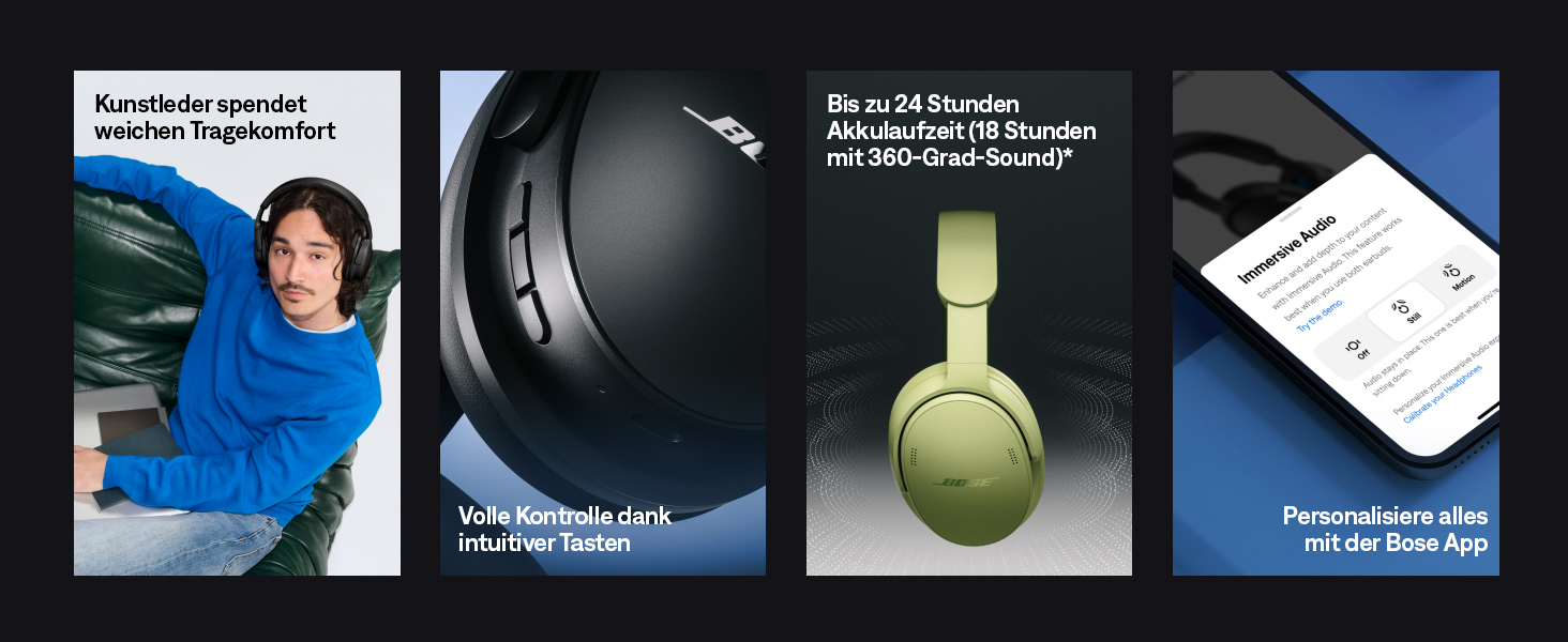 Бездротові навушники Bose QuietComfort (2-ге покоління) з активним шумозаглушенням, мікрофоном та 360-градусним звуком, USB-C, до 24 год роботи, колір Tautropfen-Minze