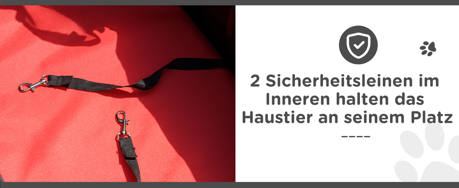 PawHut Складаний візок для собак і котів до 10 кг, червоний