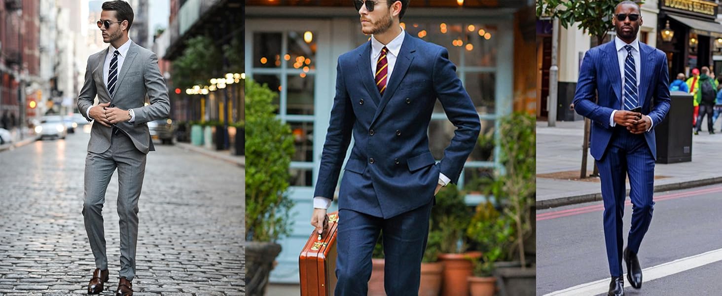 Комплект краваток для чоловіків Barry.Wang: краватка, краваткова шпилька, кишеньковий хустинка, запонки, коричневий/чорний