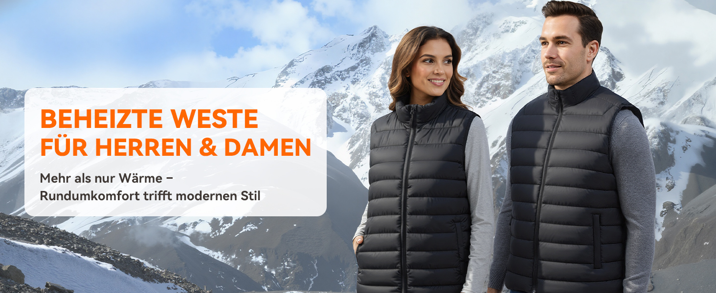 Електрична гріюча жилетка для чоловіків та жінок, 16000mAh, 3 режими нагріву, для катання на лижах та активного відпочинку, пральна, L-XL