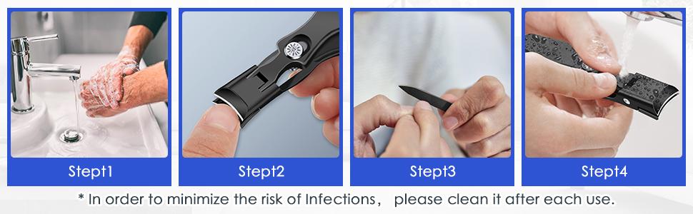 Набір кусачок для нігтів DRMODE Profi: кусачки для врослих нігтів, кусачки для товстих нігтів, ножиці для нігтів для літніх людей та чоловіків (2 шт., чорні)