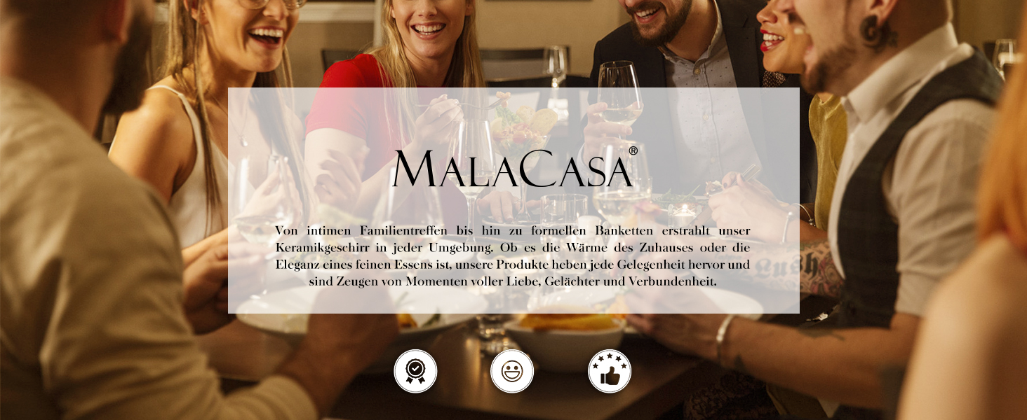 Сервірна таця MALACASA з порцеляни, 6-ти частинний набір, прямокутна, 25 x 14 см, біла. Ідеально для буфетів, суші, тортів та закусок вдома та в ресторані.