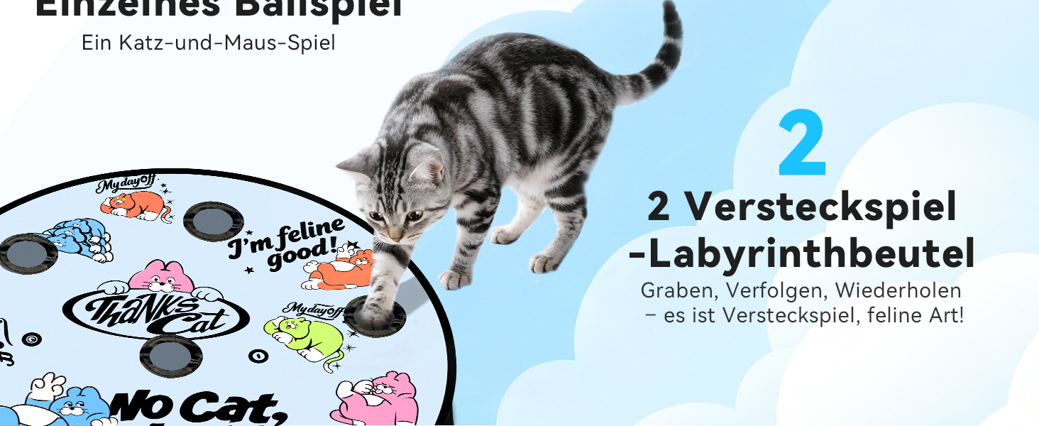 Інтерактивне іграшкове м'ячик для котів з лабіринтом та пір'ям, автоматичне ігровий набір, мисливська іграшка для котів, подарунок для кота