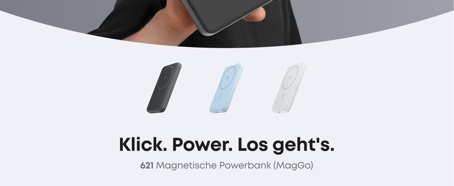 Anker MagGo 5000mAh Powerbank з магнітним з'єднанням (iPhone 13/12), чорний