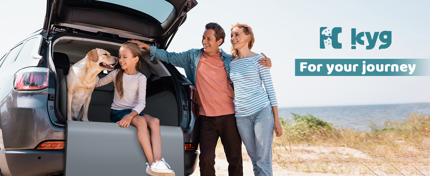 Захист для багажника автомобіля для собак KYG: універсальний, водовідштовхувальний, стійкий до зносу, з бічними захистами. Розмір: 185x105x38 см (сірий)