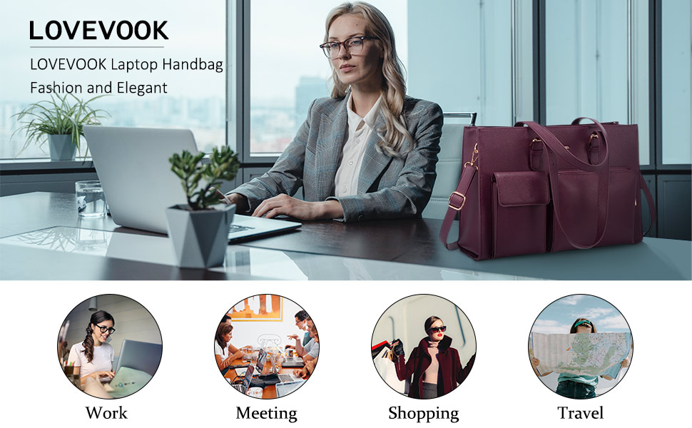 LOVEVOOK Сумка-шоппер для жінок, велика, для ноутбука 15.6