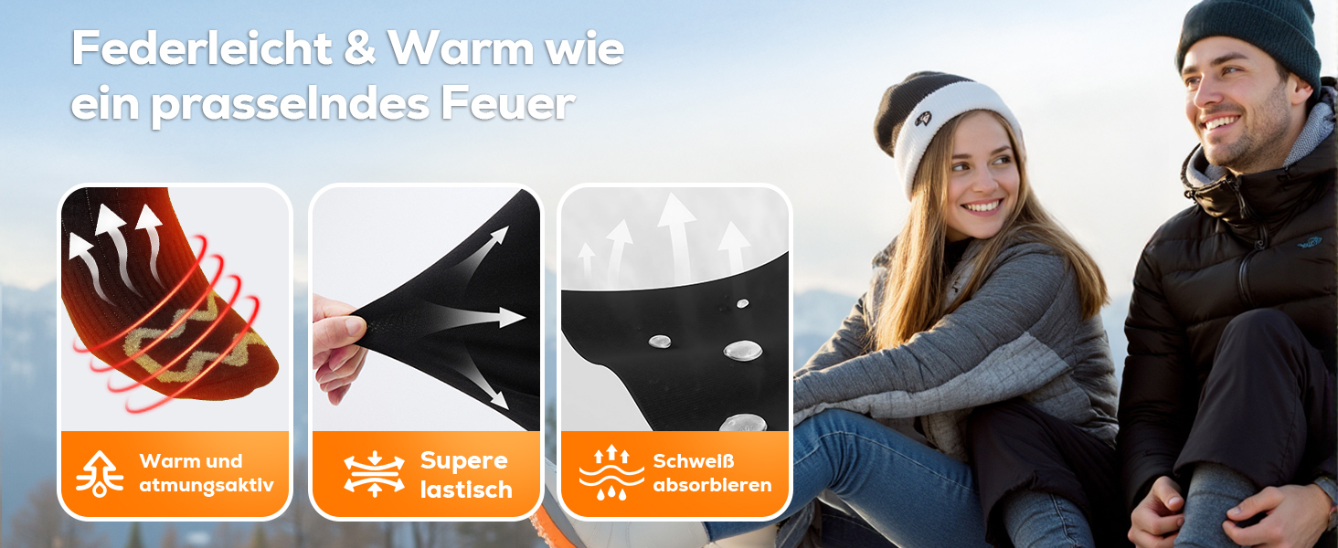 Електричні гріючі шкарпетки для жінок та чоловіків, USB, 4 режими температури, керування через додаток, для активного відпочинку (походи, катання на лижах, кемпінг, риболовля), XL