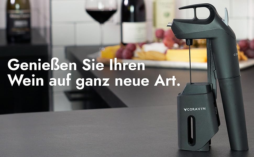 Система збереження вина Coravin Timeless Three+ чорна, з 2 капсулами аргонового газу, захист від окислення до 2 років, легке використання
