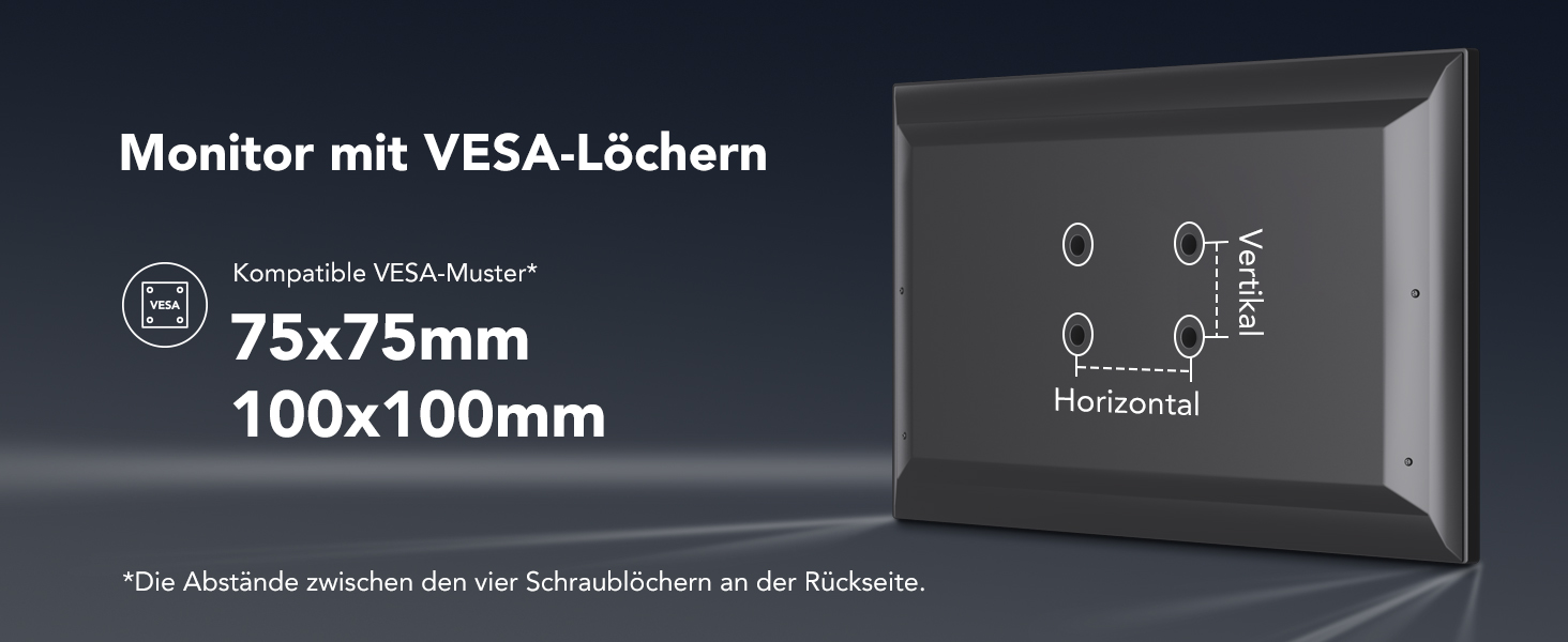 Кріплення для монітора HUANUO для Ultrawide до 49 дюймів, 18 кг, регульований кронштейн, VESA 100x100mm (RGB)