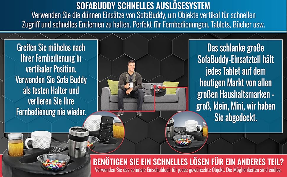Підставка для чашки на диван Sofa-Buddy, шкіряна, чорна, універсальна підставка для напоїв, аксесуар для дивану
