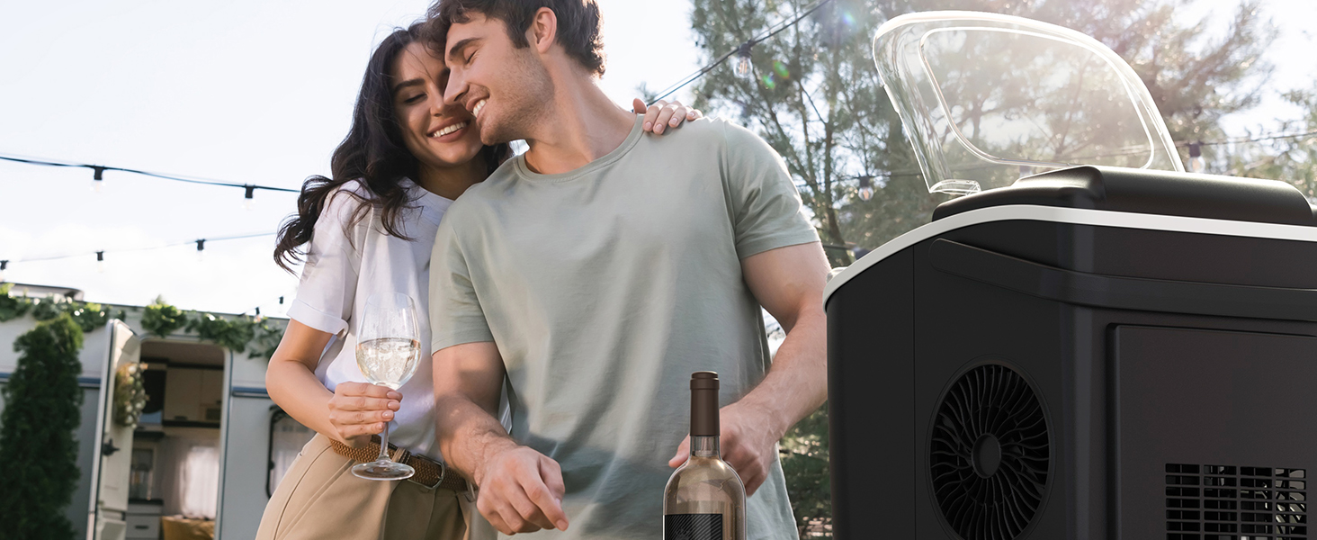 Машина для приготування льоду Ecozy: компактна, самоочисна, 9 кубиків за 6 хвилин, 12 кг/24 години, для дому та вечірок