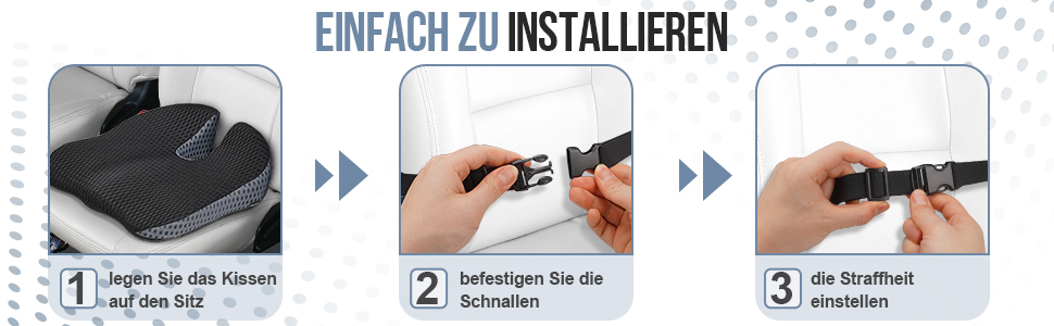 Підвищення для сидіння автомобіля Ajiteogy: ергономічна підставка з memory foam для водія, сумісна з транспортерами