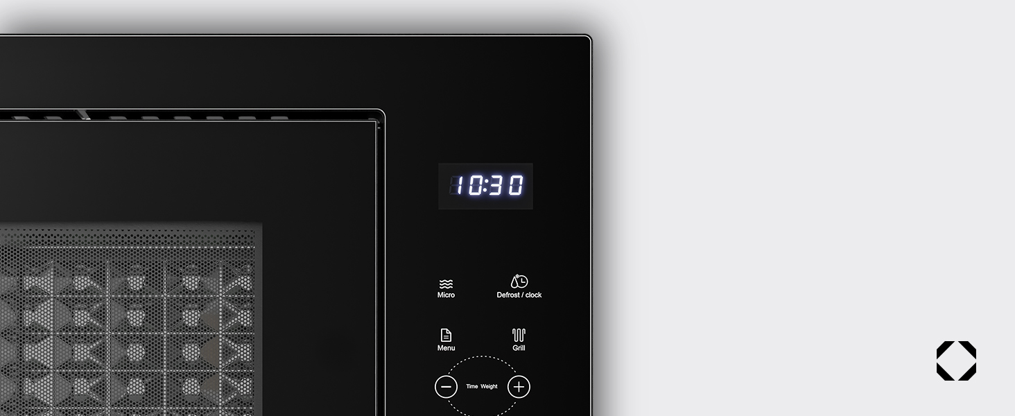 Вбудована мікрохвильова піч Klarstein Velaire 60 см з грилем – 25L, 850W, 8 програм, сенсорне керування, нержавіюча сталь, таймер, білий (чорний)