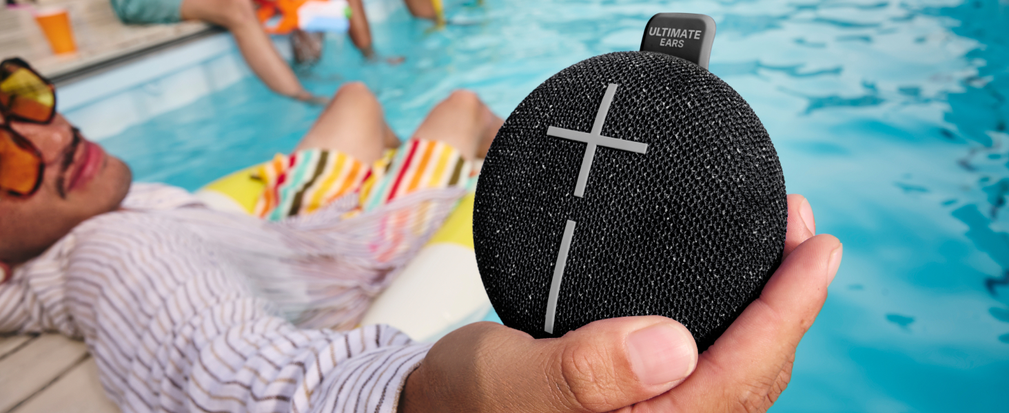 Портативна Bluetooth колонка Ultimate Ears MINIROLL: Водонепроникна, пилозахисна (IP67), потужний бас, чорний колір
