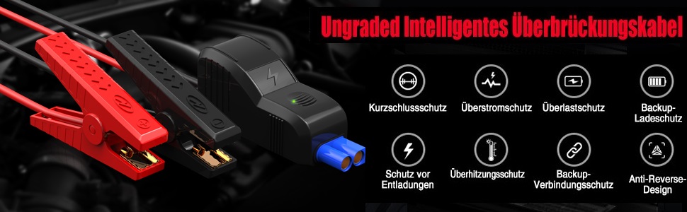 Powerbank Starthilfe 6000A: Зарядний пристрій для автомобіля 26800mAh, 12V, для бензинових та дизельних двигунів (до 10.0L), з LED ліхтариком та USB3.0 виходом