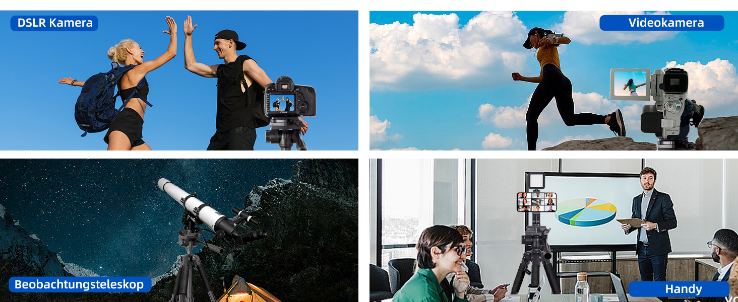 Штатив для камери Lusweimi 187 см з поворотним кріпленням 360° та 2 QR-пластинами, для Sony/Nikon/Canon, смартфонів, TikTok, Vlog (чорний)