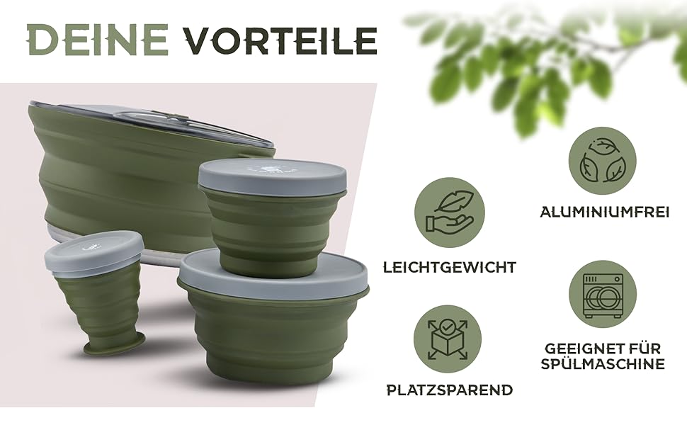 Набір посуду для кемпінгу Joe Woodsman: легкий, складаний, для туризму та подорожей