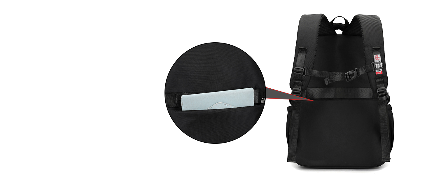 Водонепроникний шкільний рюкзак JANSBEN для підлітків (хлопців та дівчат), багатоклековий дизайн для школи та подорожей, ідеальний для 5 класу, чорний