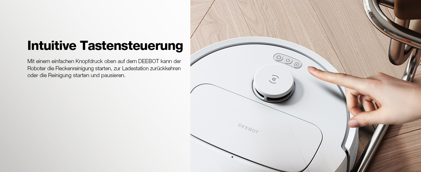 ECOVACS DEEBOT N30 PRO Omni: Робот-пилосос з функцією миття підлоги, 10000 Па, технологія ZeroTangle 2.0, TruEdge, 60°C миття, сушка гарячим повітрям, білий