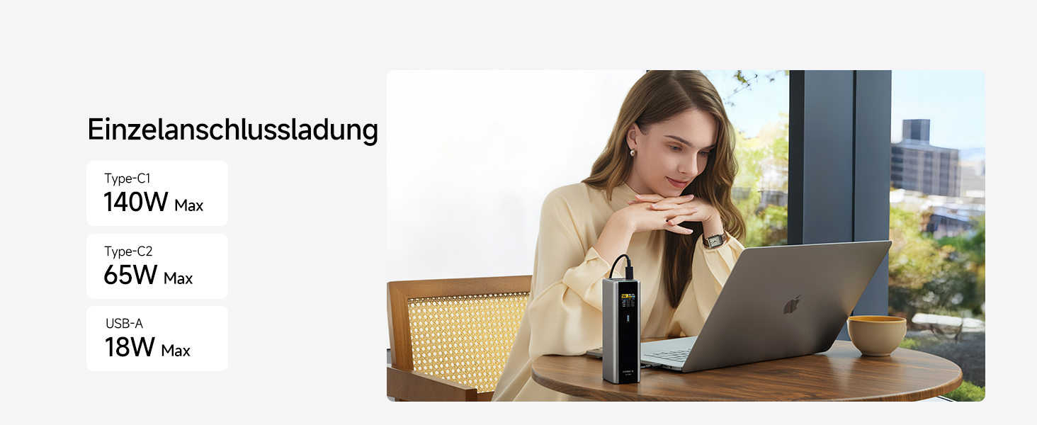 Power Bank CUKTECH 15 Ultra 20000mAh 165W з PD 3.1 та цифровим дисплеєм. Сумісний з iPhone, MacBook Pro, Samsung та іншими пристроями.