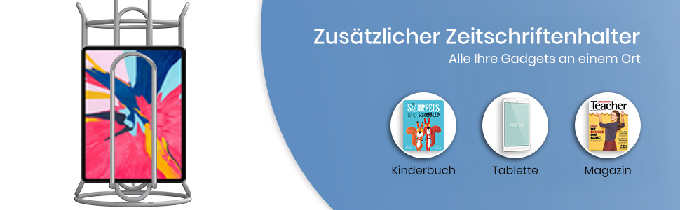 Тримач туалетного паперу TreeLen Mega Roll з нержавіючої сталі, тримач для серветок та журналів, хром (на 4 рулони)