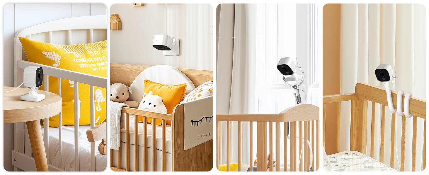 Дитячий відеоняня OBVHNUA з камерою 720p IPS, 2.8' екраном, акумулятором 2000mAh, цифровим зумом, функцією VOX, двостороннім аудіо, нічним баченням, контролем температури та колисковою