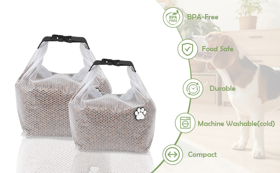 Набір для переноски корму для собак, 2 шт., водонепроникний, до 10 кг. Ідеально для подорожей, кемпінгу та перетримки собак