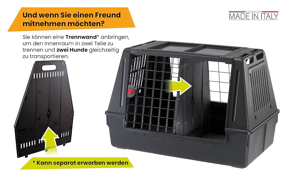 Переноска для собак Ferplast ATLAS CAR SCENIC MINI - переноска для автомобіля, 100x60x60 см