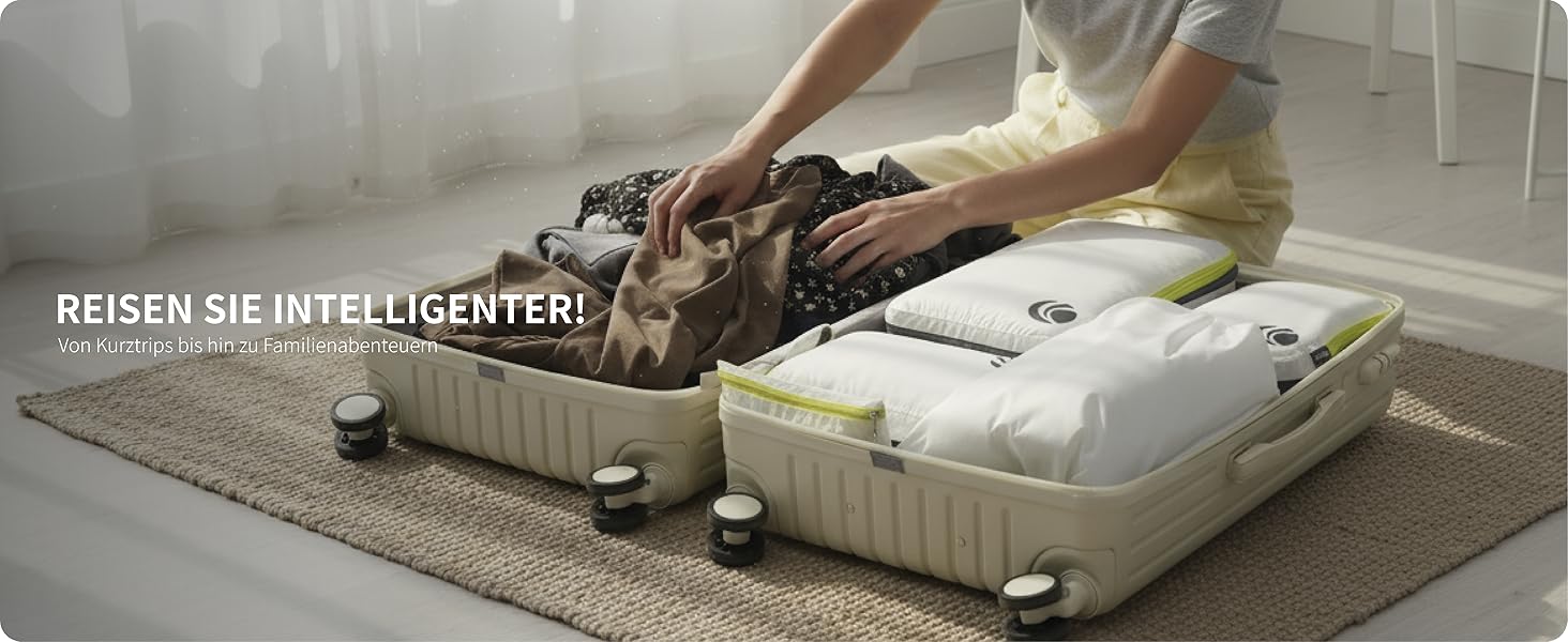 Набір кубиків-органайзерів для подорожей Cipway, ультралегкі, розширювані, 6 шт. (білий)