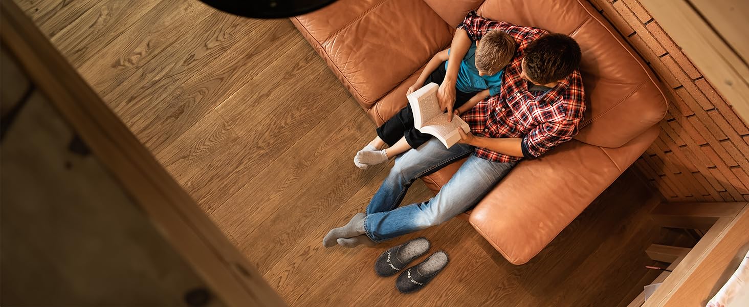 Чоловічі фетрові тапочки BeComfy з гумовою підошвою, 40-46 EU, 43 EU, чорний/зелений