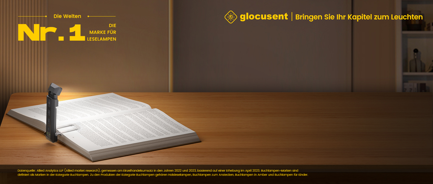 Glocusent LED лампа для читання з кріпленням для книг, висувна лампа для книг, нічник з 5 рівнями яскравості та 3 кольорами, USB-зарядка з таймером для дітей – ідеально для шанувальників Бібі та Тіни, білий колір