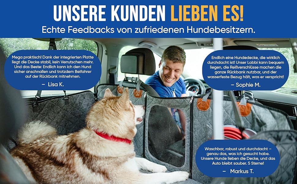 Захист для автокрісла собаки ZooNice: водовідштовхуючий, стійкий до подряпин з боковим захистом | Premium захист сидіння авто для собак | Універсальний чохол на сидіння для собак в авто та SUV