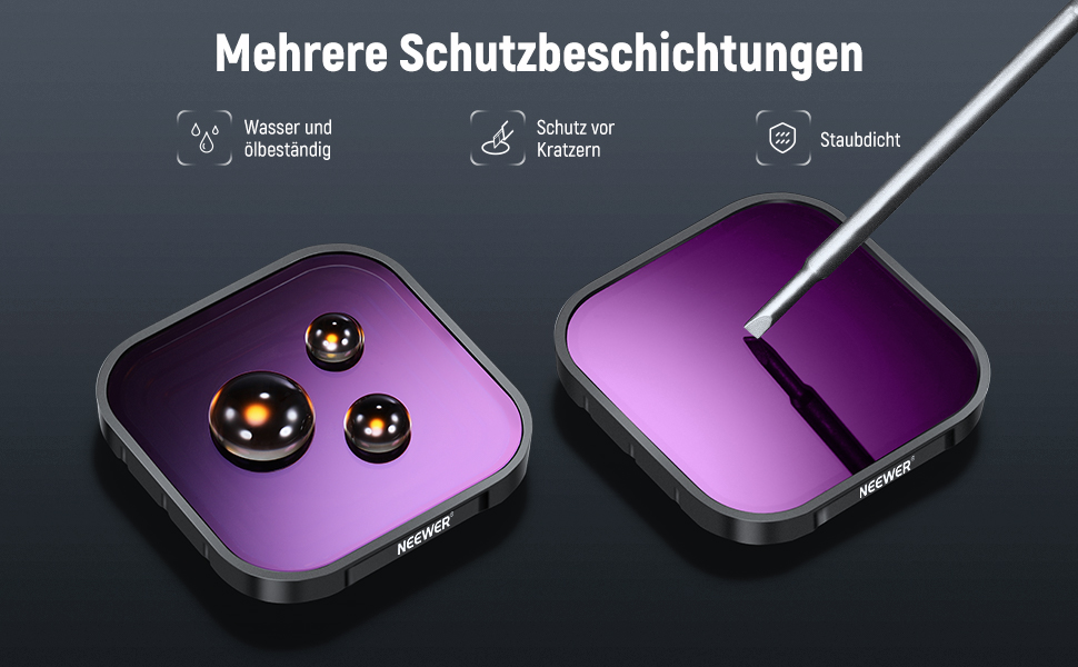 Фільтри NEEWER CPL ND для GoPro Hero 13/12/11/10/9 (6 шт.): CPL, ND8, ND16, ND32, ND64, ND1000. HD багатошарові поляризаційні фільтри нейтральної щільності для екшн-камери