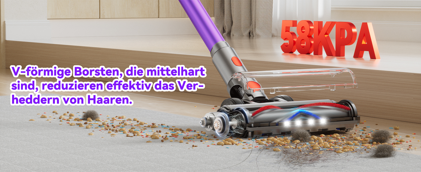 Бездротовий пилосос Aonus A9 Max 58Kpa з акумулятором, 600W, 1.8L, з сенсорним екраном, до 75 хвилин роботи, для твердих поверхонь, килимів та шерсті тварин