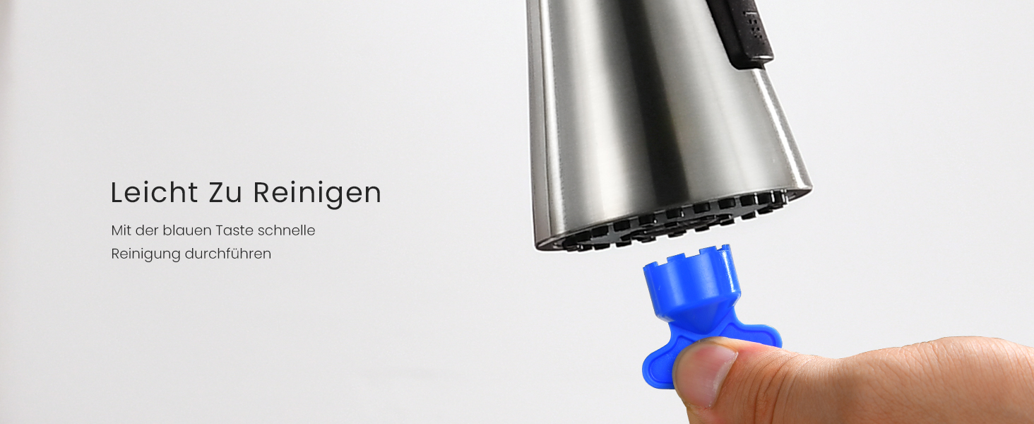 Кухонний змішувач Dayone з висувною лійкою, нержавіюча сталь SUS304, високий тиск, кухонний кран з 2 функціями, поворотна на 360°, для кухні