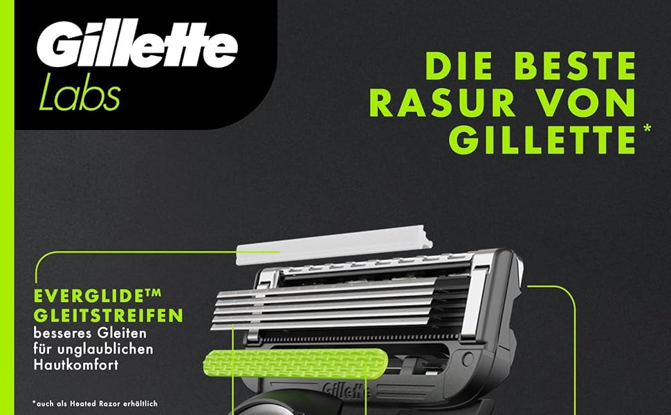 Смінні леза для чоловічої бритви Gillette Labs, чорні, 12 шт