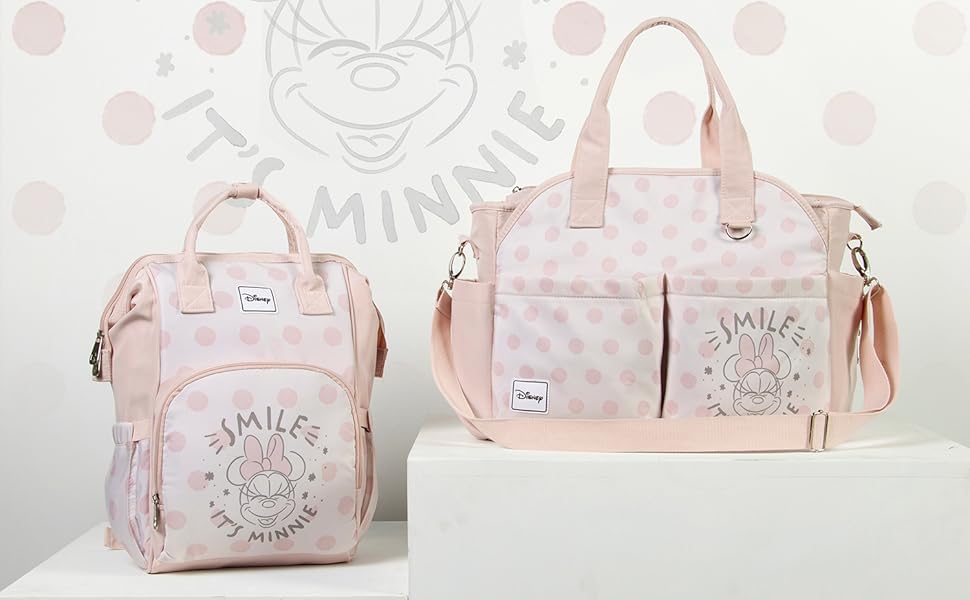 Сумка для мами на коляску Minnie Maus, лососева, для дітей