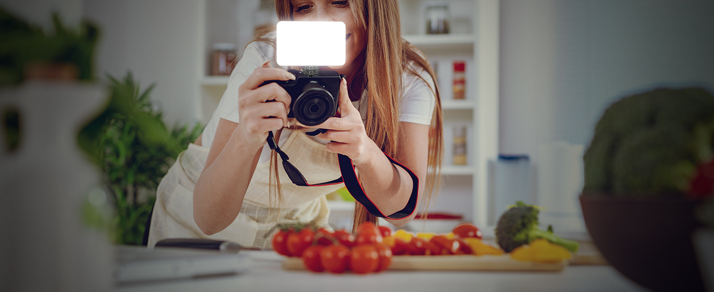 LED-відеолампа Newmowa NMW-80AI для селфі, TikTok, відеоконференцій та макіяжу, з датчиком світла