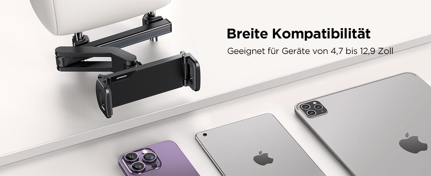Тримач для планшета Joyroom у автомобіль для підголівника, сумісний з iPad/Galaxy Tab/Fire/Switch (4.7–12.9 дюймів)
