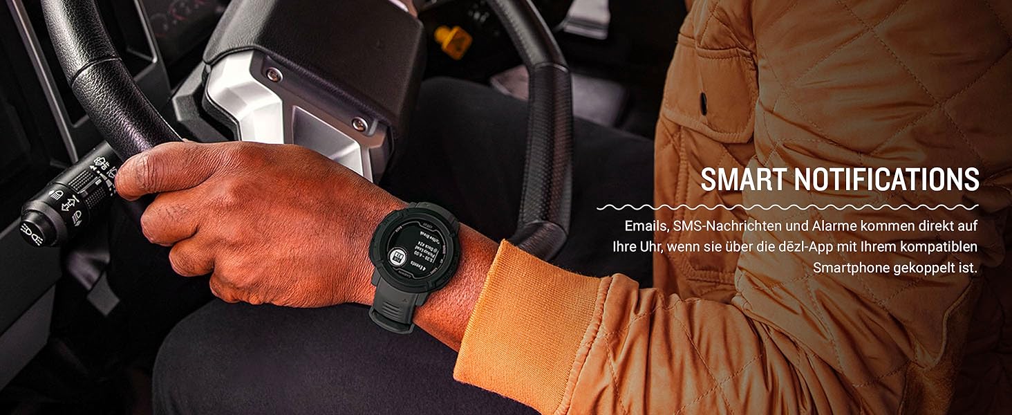 Garmin Instinct 2 Solar – смарт-годинник з GPS, сонячною зарядкою, 45 мм, сірий, для спорту та фітнесу