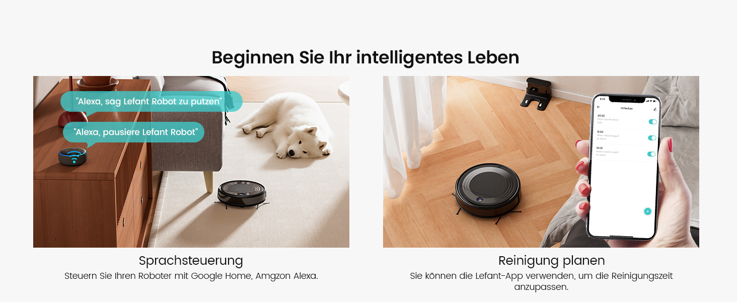 Робот-пилосос LEFANT M310: потужний, з Wi-Fi, для тварин та твердих поверхонь