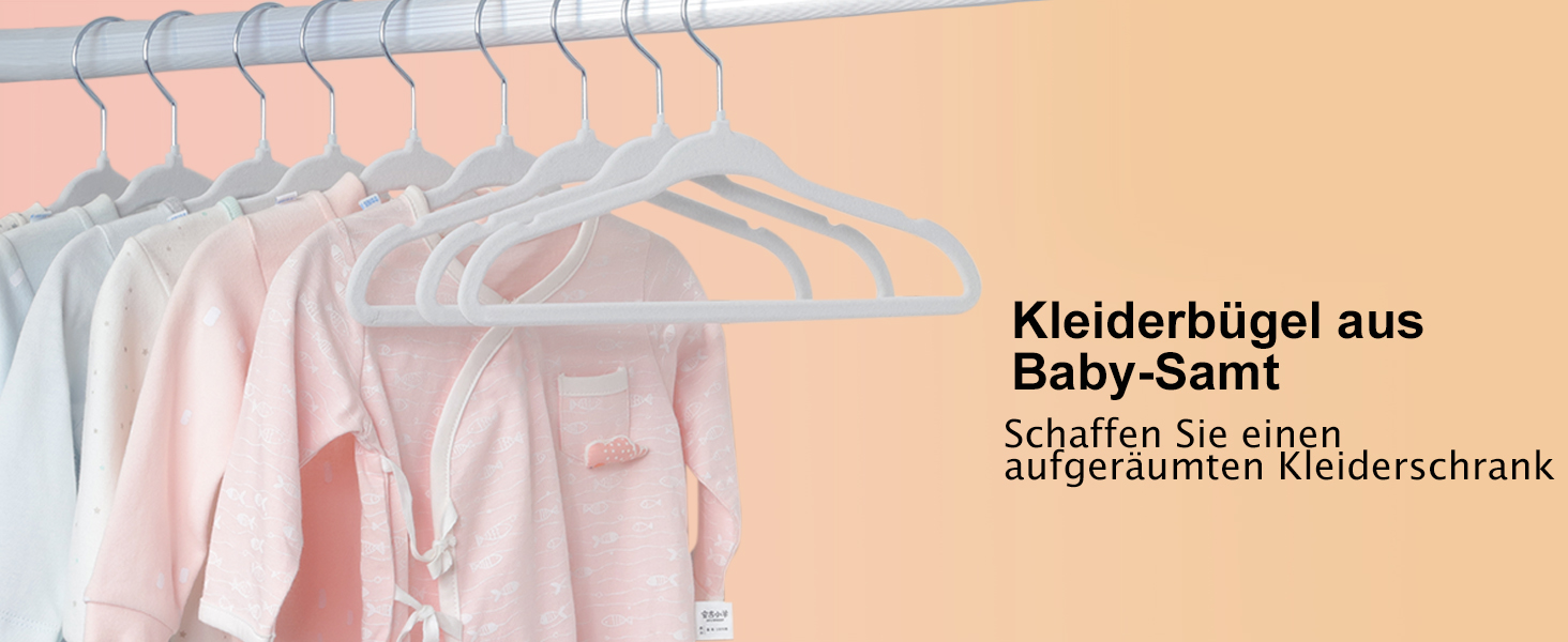 В'язки для дитячого одягу ManGotree з велюру, 30 шт., білі. Дитячі вішалки з обертовим гачком та вигнутим плечем для дитячого одягу