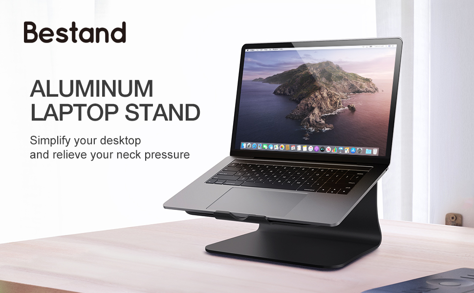 Підставка для ноутбука з алюмінію, сіра, для MacBook Air/Pro, Dell, HP, Lenovo, Microsoft Surface, Samsung (11-16 дюймів)